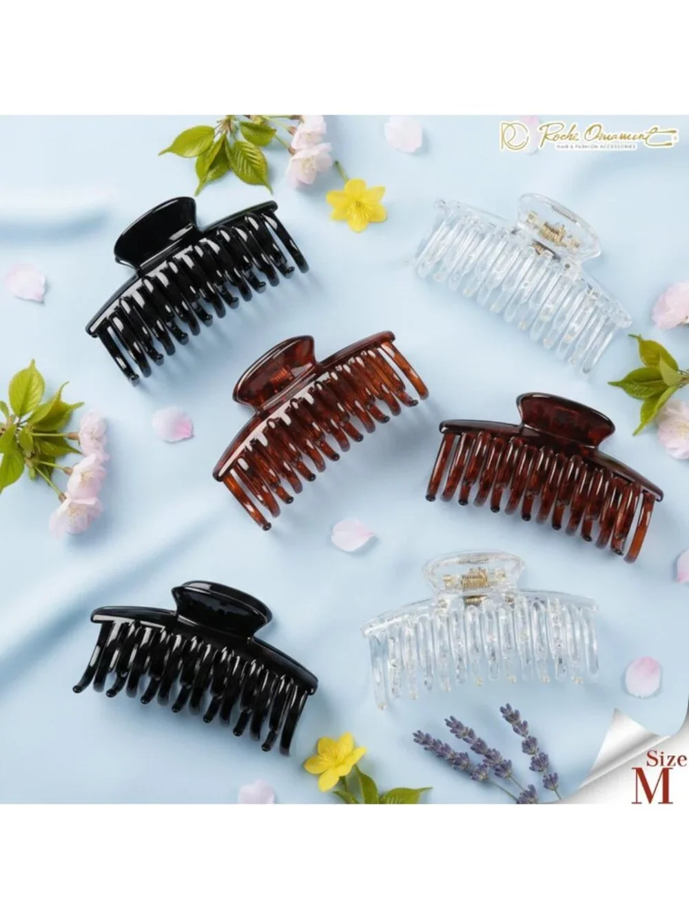 6 Pcs Double Claw Hair Clips for Women | No Slip Grip, Perfect for Fine Hair